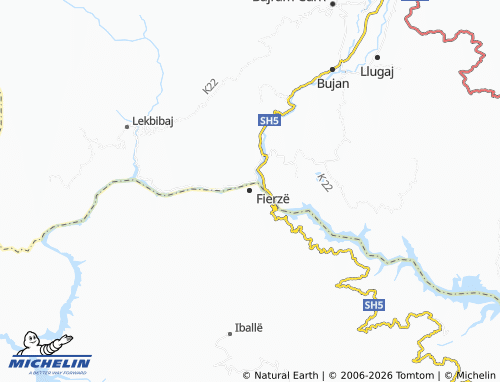 Kaart MICHELIN Fierzë - ViaMichelin