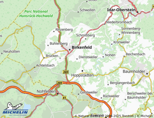 MICHELIN Dienstweiler map - ViaMichelin