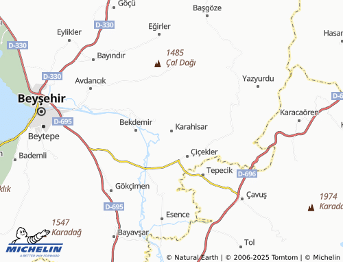 MICHELIN Karahisar map - ViaMichelin