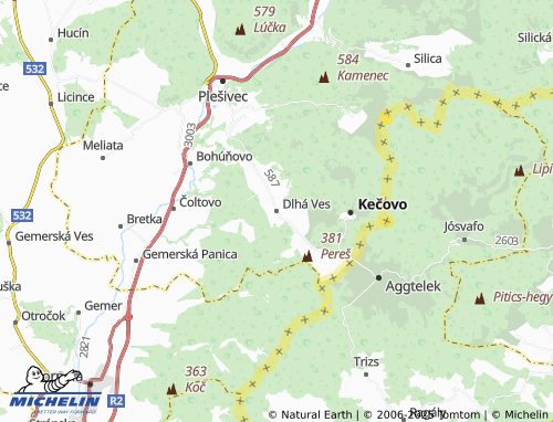 MICHELIN Dlhá Ves map - ViaMichelin