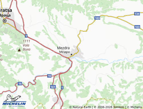 MICHELIN Mezdra map - ViaMichelin