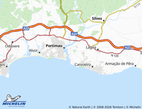 MICHELIN Ferragudo map - ViaMichelin