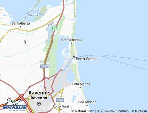 Mappa MICHELIN Porto Corsini - ViaMichelin