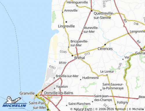 MICHELIN Bréhal map - ViaMichelin