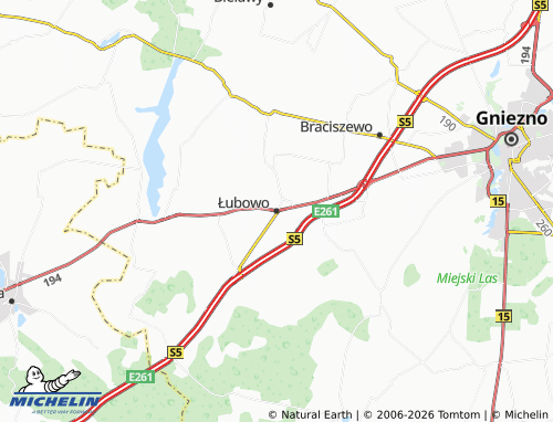 MICHELIN Łubowo map - ViaMichelin