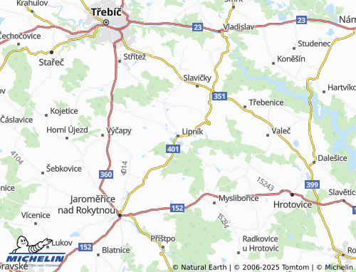 MICHELIN Lipník map - ViaMichelin