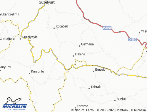 MICHELIN Dikenli map - ViaMichelin