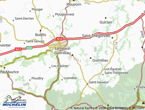 Carte MICHELIN Lampaul-Guimiliau - ViaMichelin