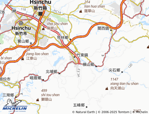 MICHELIN Zhudong Township map - ViaMichelin
