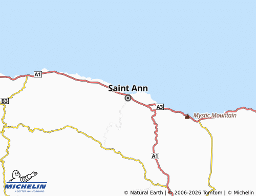 MICHELIN-Landkarte Saint Ann - ViaMichelin
