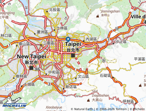 Mappa MICHELIN Taipei - ViaMichelin