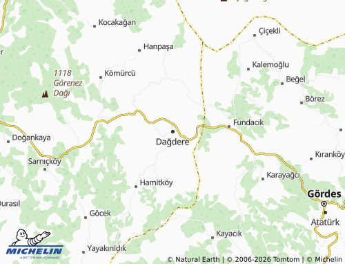 Mappa MICHELIN Dağdere - ViaMichelin