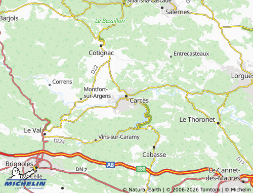 Carte MICHELIN Carcès - ViaMichelin