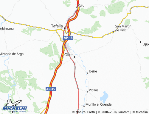 MICHELIN-Landkarte Olite - ViaMichelin