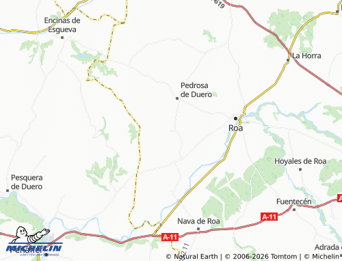 MICHELIN Valcavado de Roa map - ViaMichelin