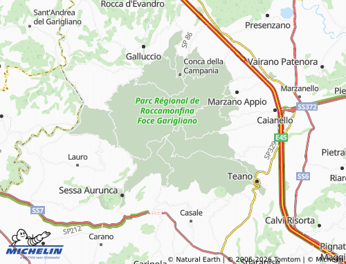 Carte MICHELIN Roccamonfina - ViaMichelin