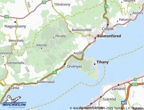 MICHELIN Aszófő map - ViaMichelin