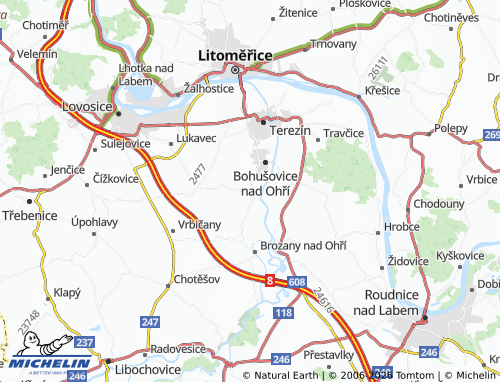 Mappa MICHELIN Brňany - ViaMichelin