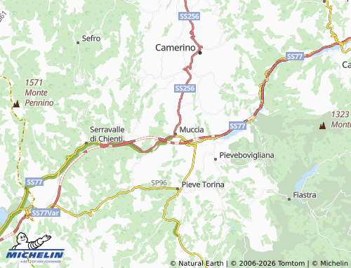 Mappa MICHELIN Muccia - ViaMichelin