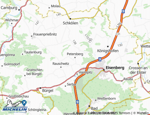 Mappa MICHELIN Petersberg - ViaMichelin
