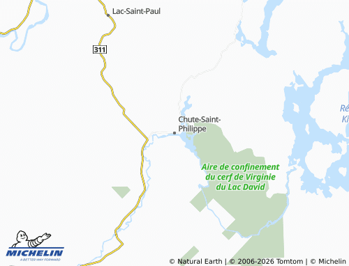 MICHELIN Chute-Saint-Philippe map - ViaMichelin