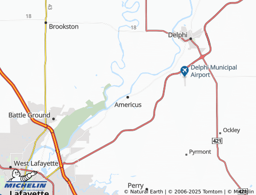 MICHELIN Americus map - ViaMichelin