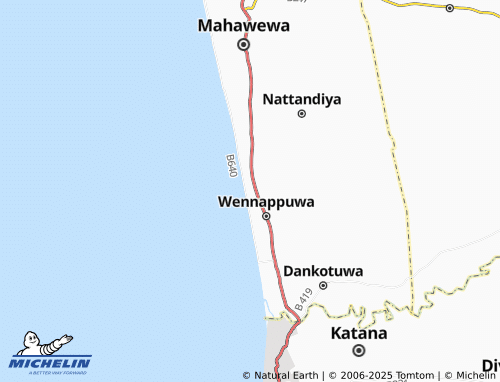 MICHELIN Pahala Katuneriya South map - ViaMichelin