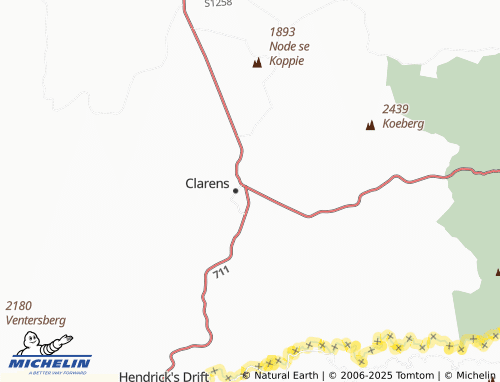 MICHELIN Clarens Golf & Trout Estate map - ViaMichelin