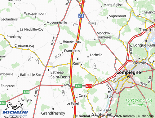 Mapa MICHELIN Remy - ViaMichelin