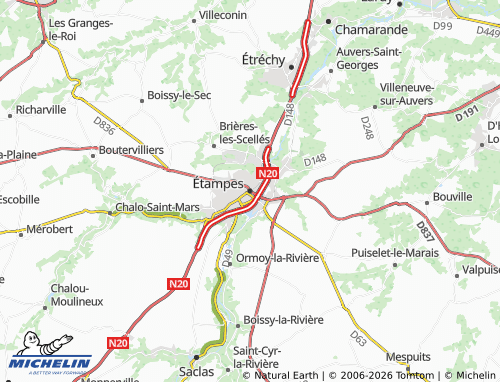 Mappa MICHELIN Étampes - ViaMichelin