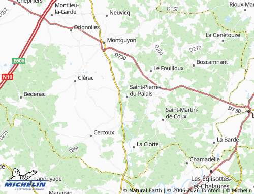 MICHELIN Saint-Pierre-du-Palais map - ViaMichelin