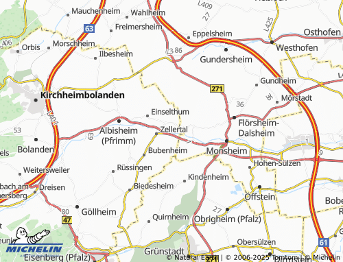 MICHELIN-Landkarte Niefernheim - ViaMichelin