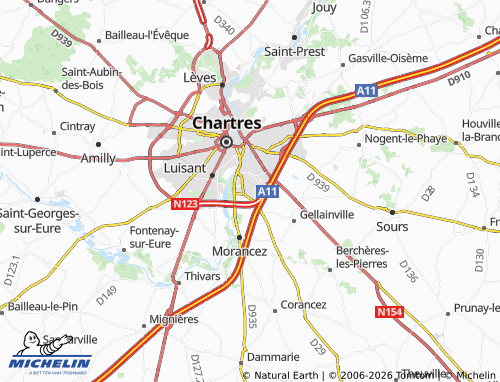 MICHELIN Le Coudray map - ViaMichelin
