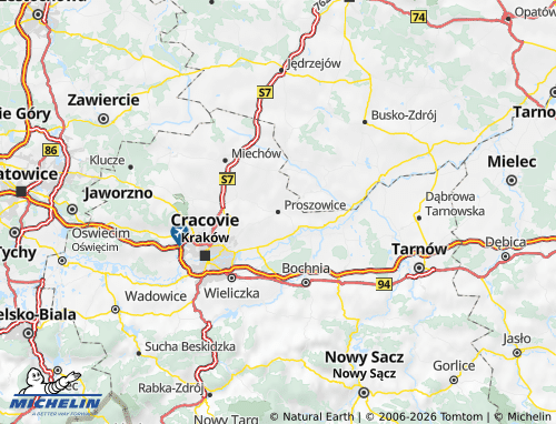 MICHELIN Krakowski map - ViaMichelin