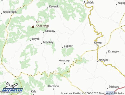 Mappa MICHELIN Çiğiller - ViaMichelin