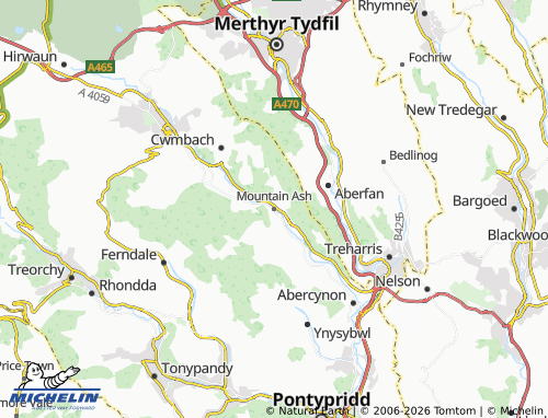 Mappa MICHELIN Mountain Ash - ViaMichelin