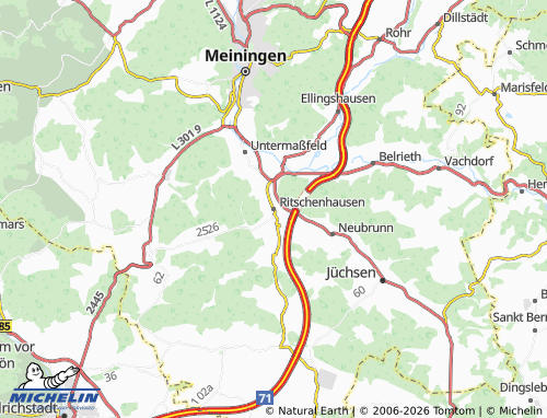 MICHELIN Ritschenhausen map - ViaMichelin