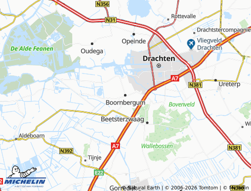 Carte MICHELIN Boornbergum - ViaMichelin