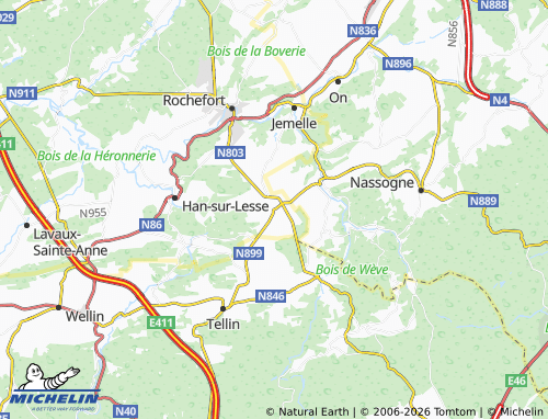 Carte MICHELIN Wavreille - ViaMichelin