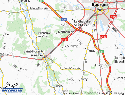 Mappa MICHELIN Le Subdray - ViaMichelin