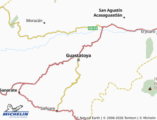 MICHELIN Guastatoya map - ViaMichelin