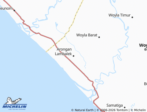MICHELIN Arongan Lambalek map - ViaMichelin