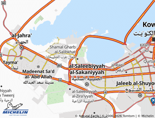 MICHELIN North West Sulaibikhat map - ViaMichelin