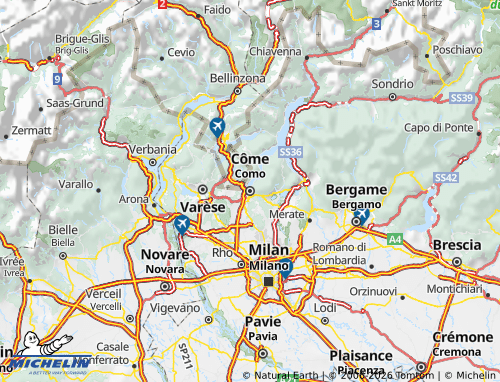 MICHELIN Como map - ViaMichelin