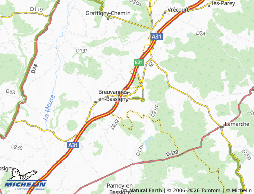 Mappa MICHELIN Damblain - ViaMichelin