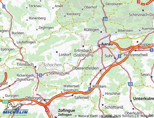 Mapa MICHELIN Niedergösgen - ViaMichelin