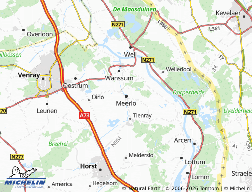 Mapa MICHELIN Meerlo - ViaMichelin
