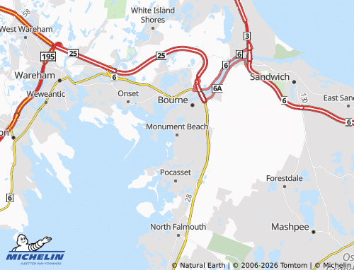 Mappa MICHELIN Monument Beach - ViaMichelin