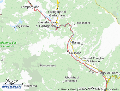 MICHELIN Molazzana map - ViaMichelin