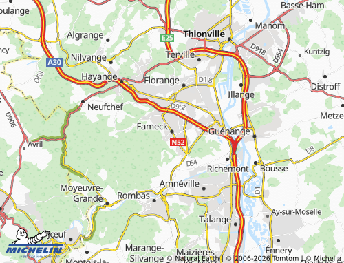 MICHELIN Fameck map - ViaMichelin